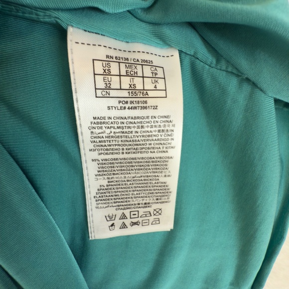 GUESS Marciano Long Draped Sleeves Women's Party/Cocktail Dress Green, Size XS - Picture 11 of 11